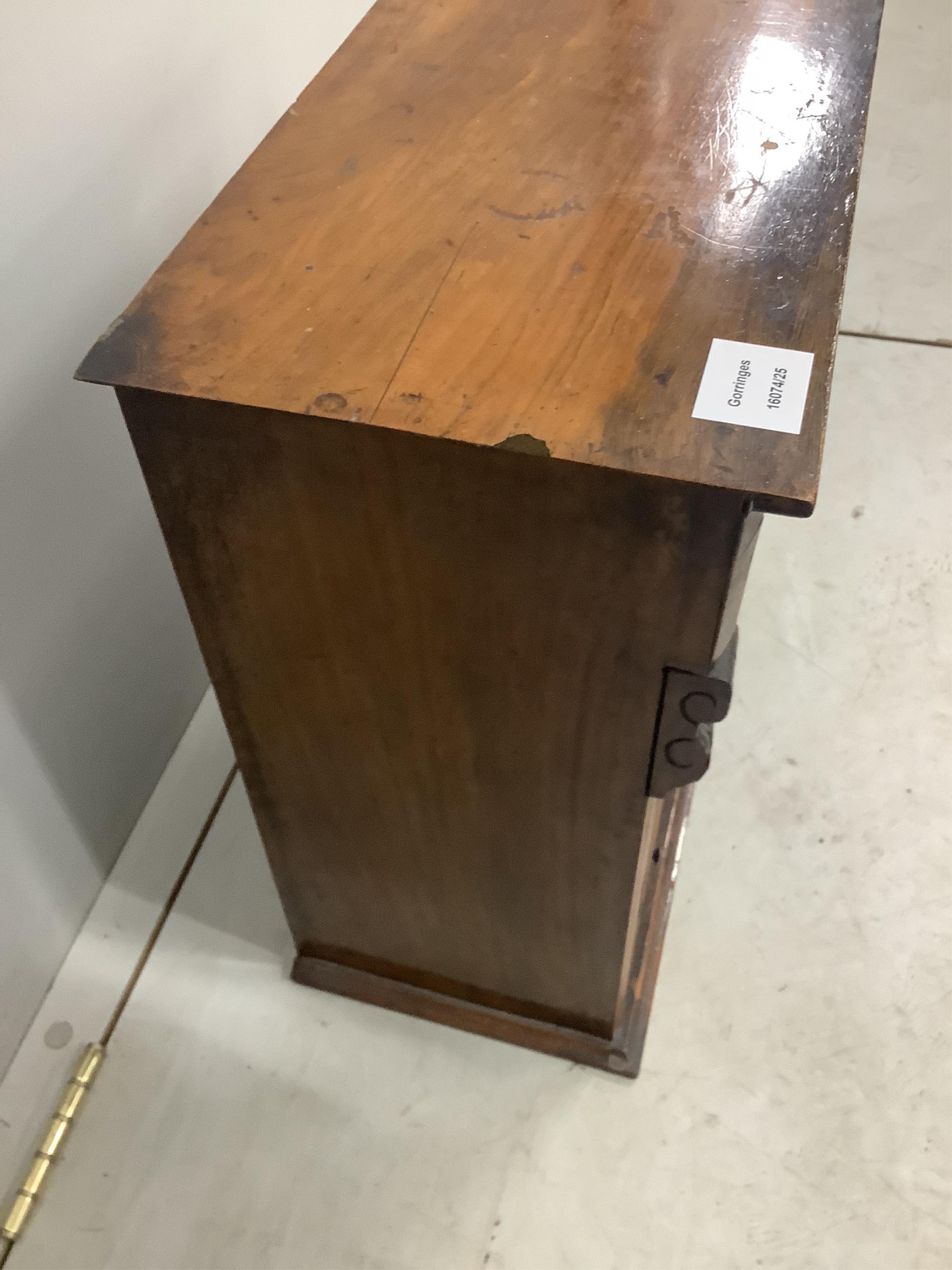 A 19th century Continental miniature chest of six drawers, width 45cm, height 46cm. Condition - a few sections of moulding loose but present, otherwise fair